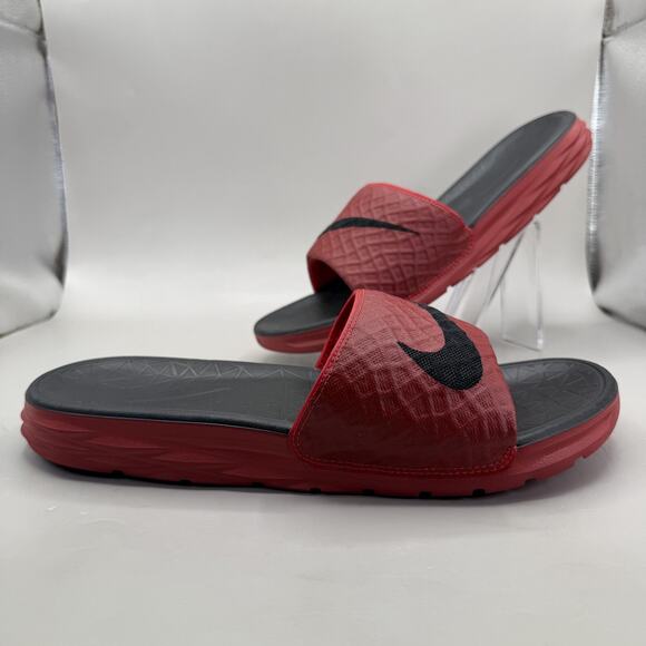 Nike Benassi Solarsoft Slide Sandals Shoes Mens Size 8 University Red 705474-600 main image 6